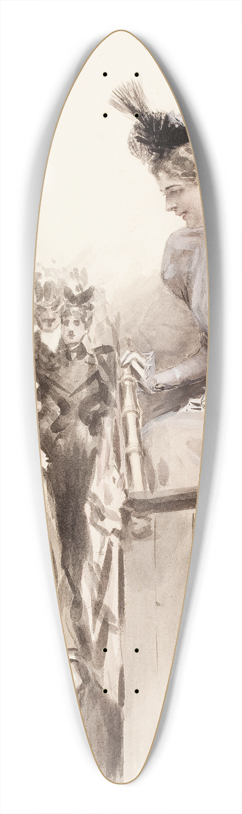 William Thomas Smedley - The Review 39.3 inch art pintail longboard deck