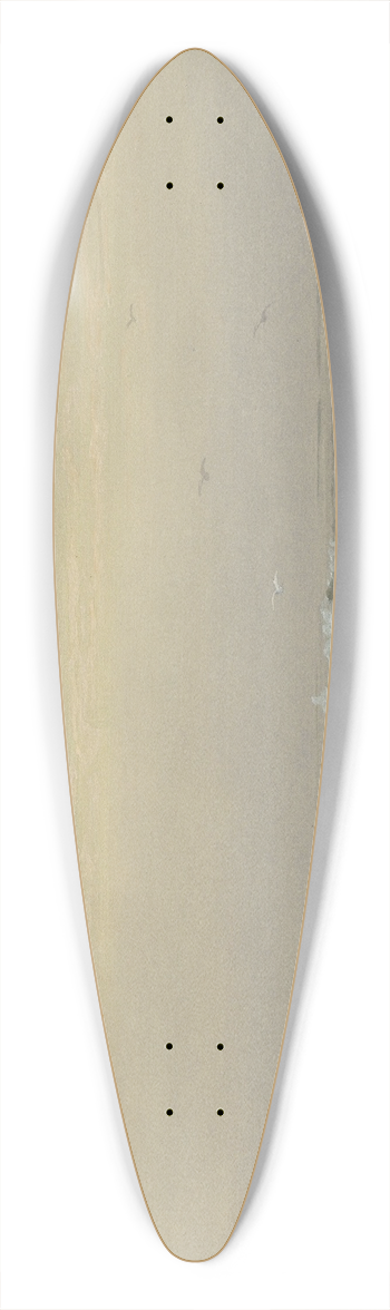 William Trost Richards - Rocks and Breaking Waves 39.3 inch art pintail longboard deck