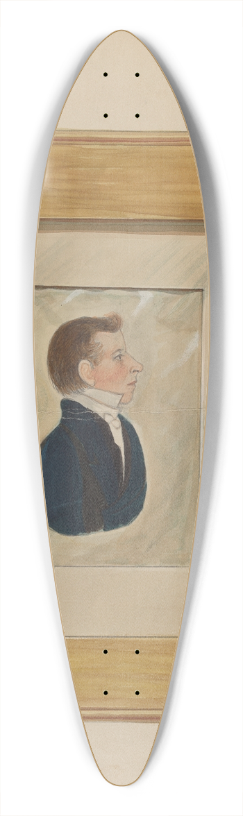 William Vergani - Portrait 39.3 inch art pintail longboard deck