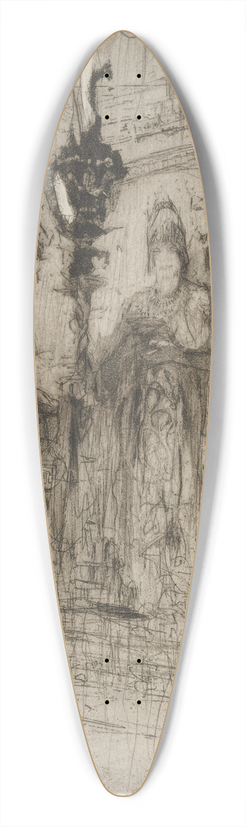 William Walcot - Herodias 39.3 inch art pintail longboard deck