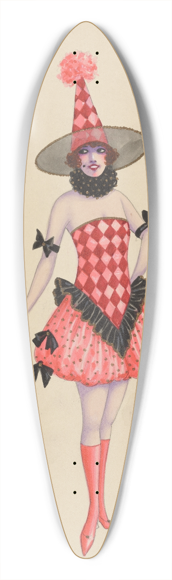 Will R. Barnes - 149-Novelty 39.3 inch art pintail longboard deck