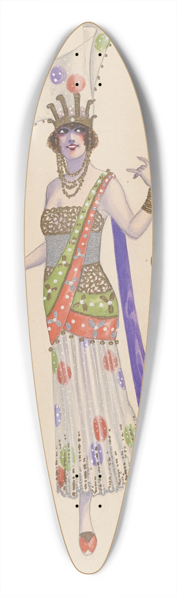 Will R. Barnes - 159-Oriental Review 39.3 inch art pintail longboard deck