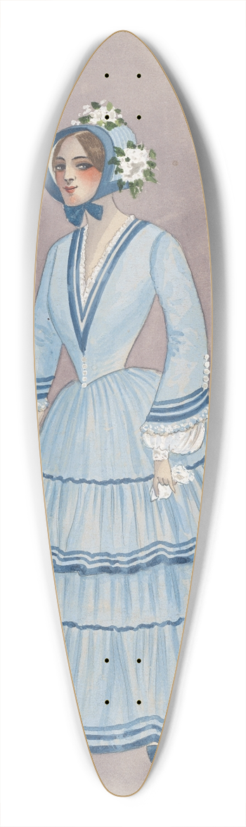 Will R. Barnes - 1848 39.3 inch art pintail longboard deck