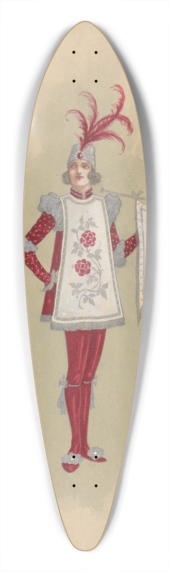 Will R. Barnes - 1 Herald  Blended Rose 39.3 inch art pintail longboard deck