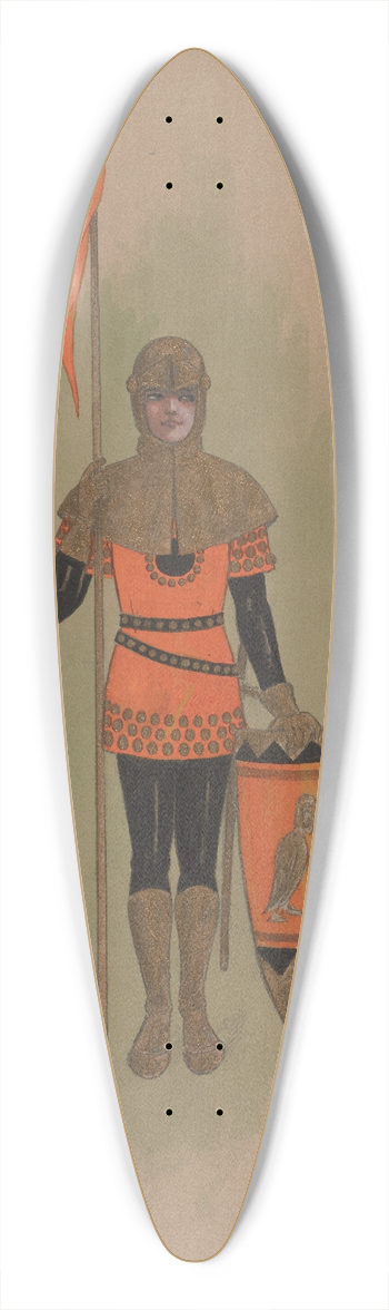 Will R. Barnes - 1 Squire for each Knight  Burning Mountain 39.3 inch art pintail longboard deck