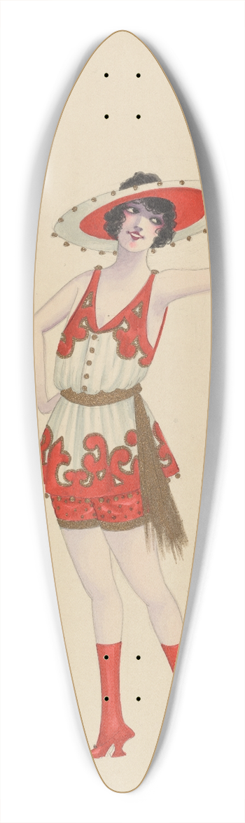 Will R. Barnes - 44-Boy 39.3 inch art pintail longboard deck