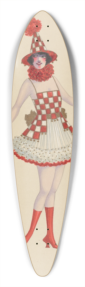 Will R. Barnes - 85-Checkboards 39.3 inch art pintail longboard deck
