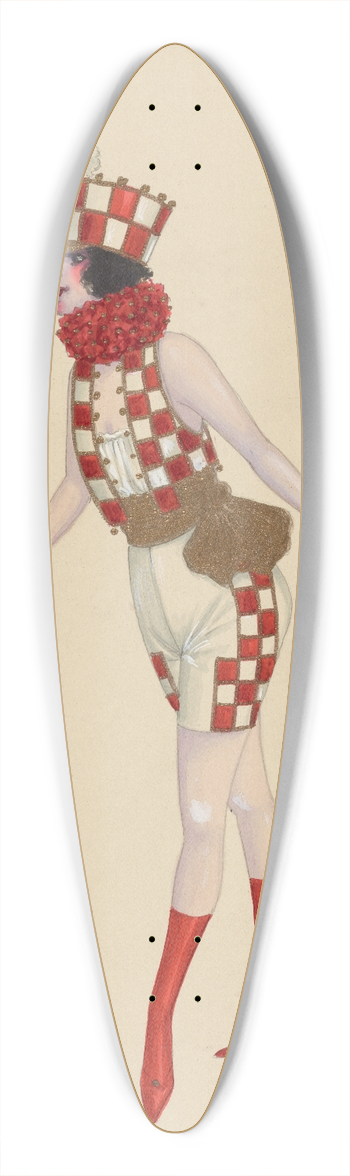 Will R. Barnes - 86-Checkboards 39.3 inch art pintail longboard deck