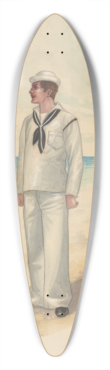 Will R. Barnes - Act I-12 U.S. Sailors 39.3 inch art pintail longboard deck