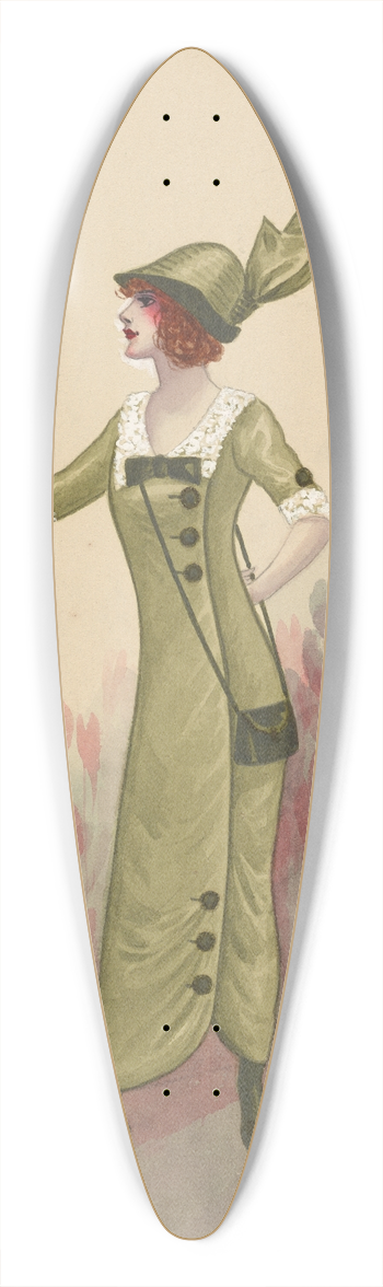 Will R. Barnes - Act I-Adelaide 39.3 inch art pintail longboard deck