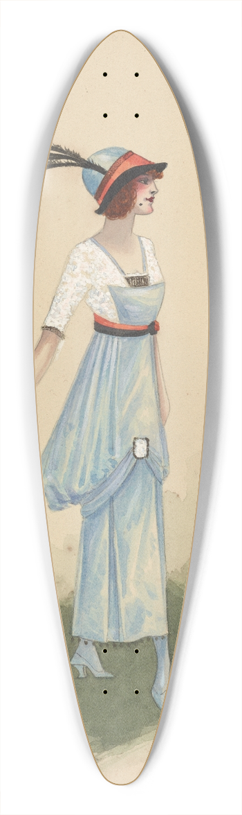Will R. Barnes - Act II-8 Society Girls 39.3 inch art pintail longboard deck