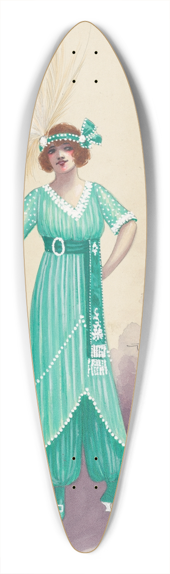 Will R. Barnes - Act II-Bossy 39.3 inch art pintail longboard deck