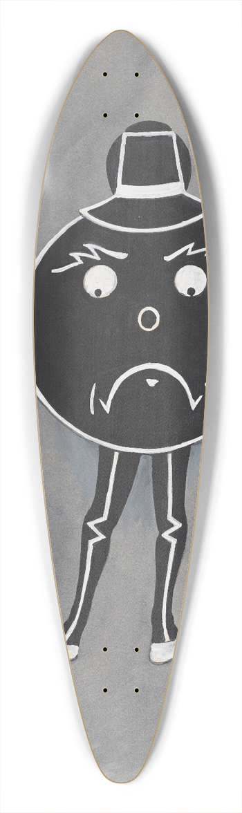 Will R. Barnes - Back-Bad Days 39.3 inch art pintail longboard deck