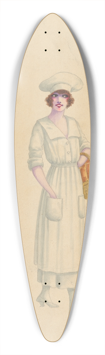 Will R. Barnes - Bakerettes, 10 39.3 inch art pintail longboard deck