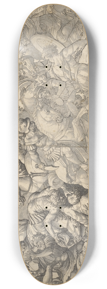 Hans Bock the Elder - Schlachtszene 8.25 inch art skate deck