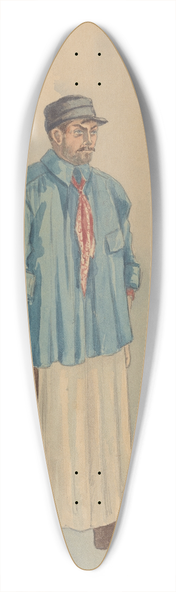 Will R. Barnes - Concierge Act I 39.3 inch art pintail longboard deck