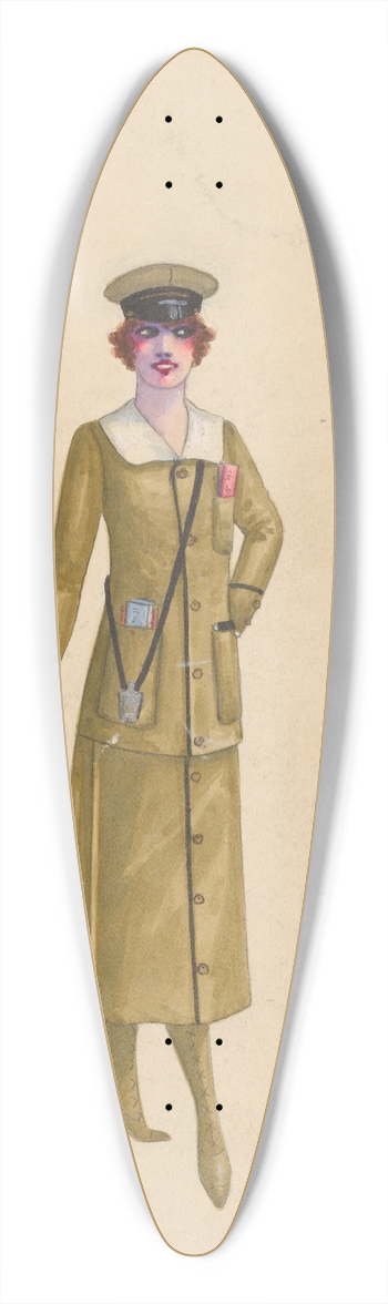 Will R. Barnes - Conductorette, 4 39.3 inch art pintail longboard deck