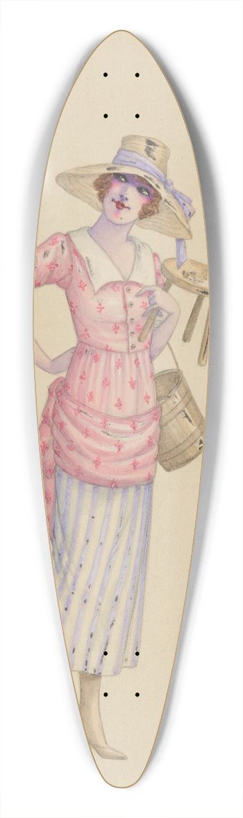 Will R. Barnes - Dairy Maids 39.3 inch art pintail longboard deck