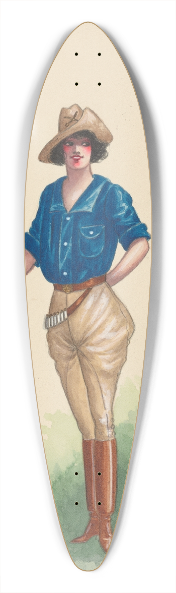 Will R. Barnes - Girl Soldiers-Act I 39.3 inch art pintail longboard deck