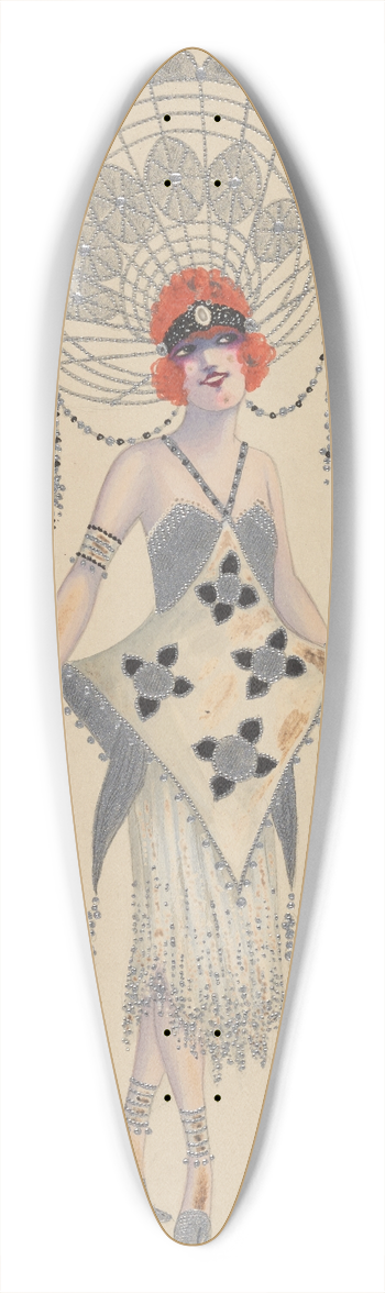 Will R. Barnes - Lady-in-Waiting 39.3 inch art pintail longboard deck
