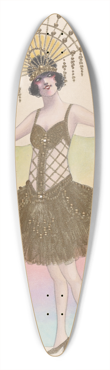 Will R. Barnes - No. 1 Rainbow 39.3 inch art pintail longboard deck