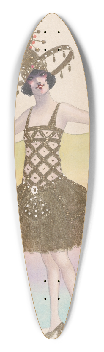 Will R. Barnes - No. 2 Rainbow 39.3 inch art pintail longboard deck