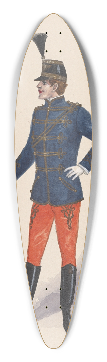 Will R. Barnes - Officer costume 39.3 inch art pintail longboard deck