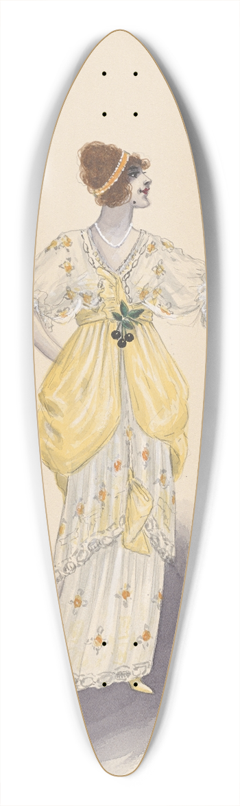 Will R. Barnes - Tango Girl; Act II, 36 39.3 inch art pintail longboard deck