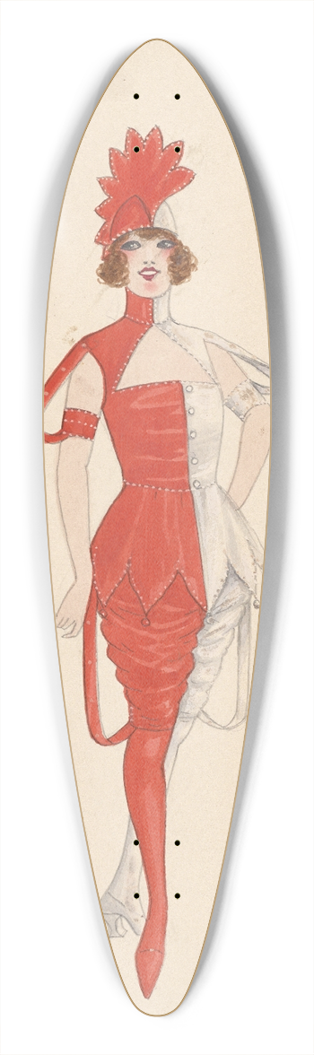 Will R. Barnes - Untitled 39.3 inch art pintail longboard deck