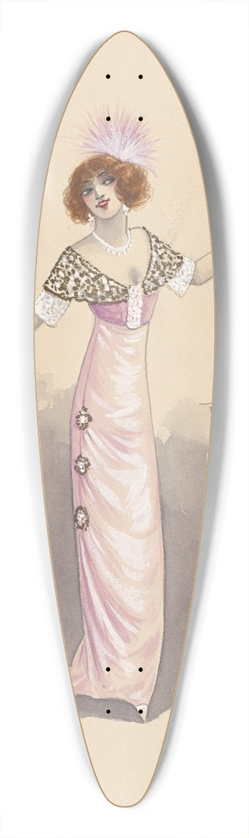 Will R. Barnes - untitled 39.3 inch art pintail longboard deck