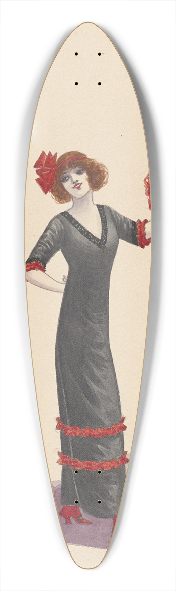 Will R. Barnes - untitled 39.3 inch art pintail longboard deck
