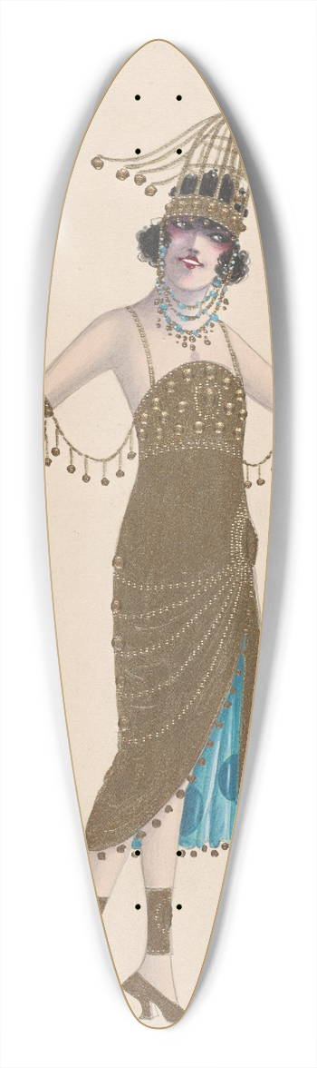 Will R. Barnes - Untitled 39.3 inch art pintail longboard deck