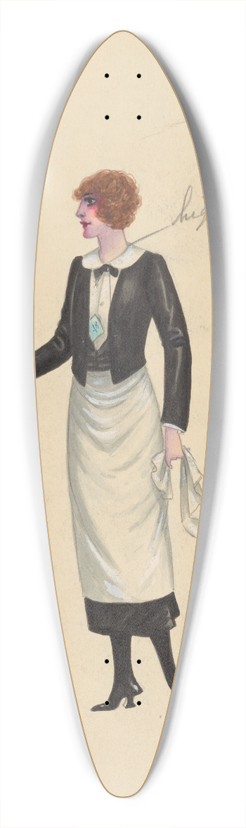 Will R. Barnes - Waiterettes, 9 39.3 inch art pintail longboard deck