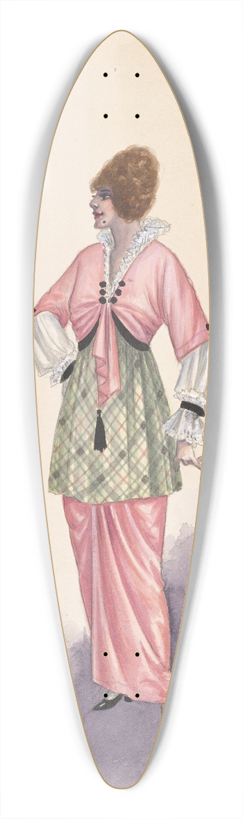 Will R. Barnes - Womans costume 39.3 inch art pintail longboard deck