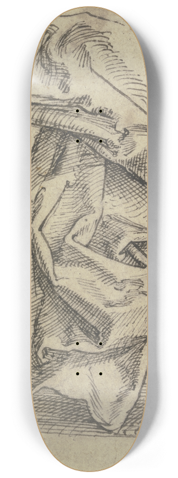 Hans Brosamer - Hanging pouf 8.25 inch art skate deck