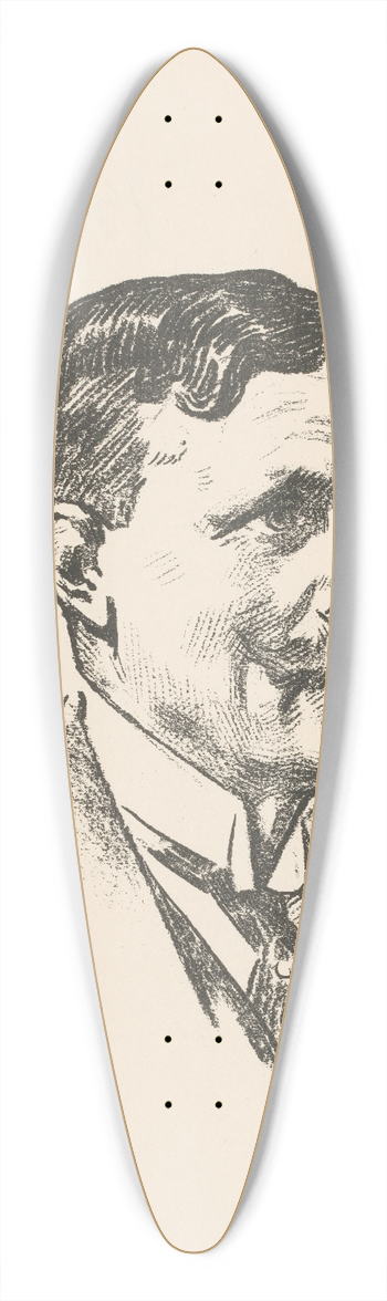 Willy Sluiter - Portret van J.G. Moojen 39.3 inch art pintail longboard deck