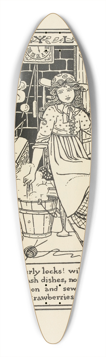Winifred Smith - Curly locks 39.3 inch art pintail longboard deck