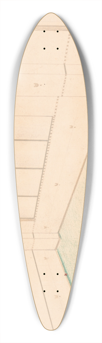 Winold Reiss - Interior design drawings for unidentified rooms.] [Sketch for interior with green coloring and floral pattern on wall 39.3 inch art pintail longboard deck