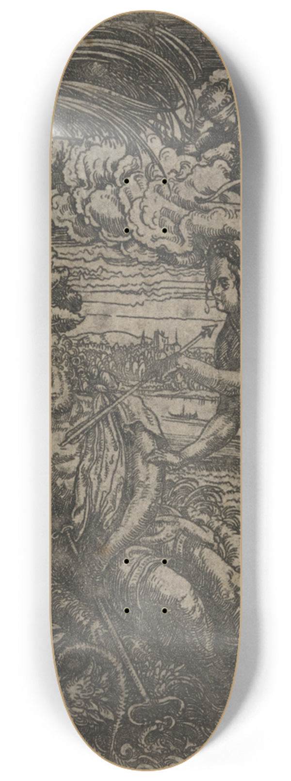 Hans Burgkmair The Elder - Venus og Merkur 8.25 inch art skate deck