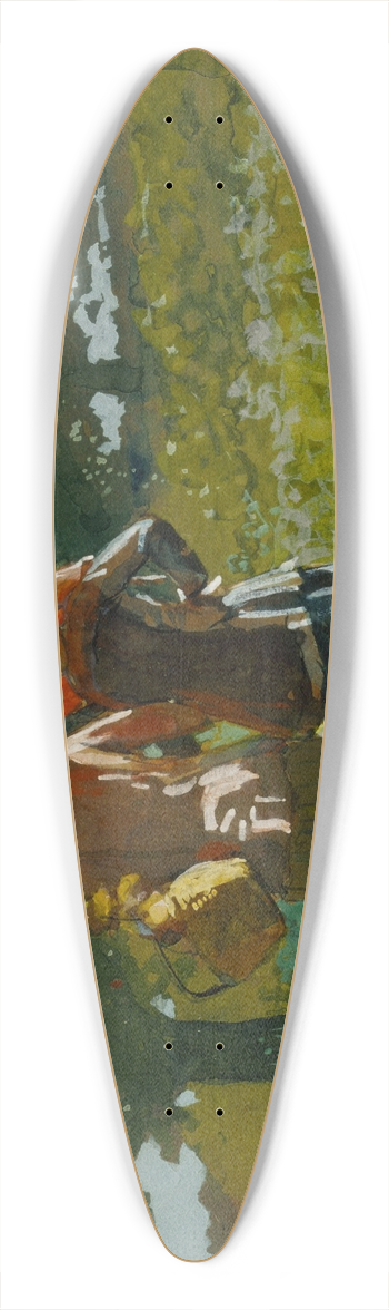 Winslow Homer - Apple Picking 39.3 inch art pintail longboard deck