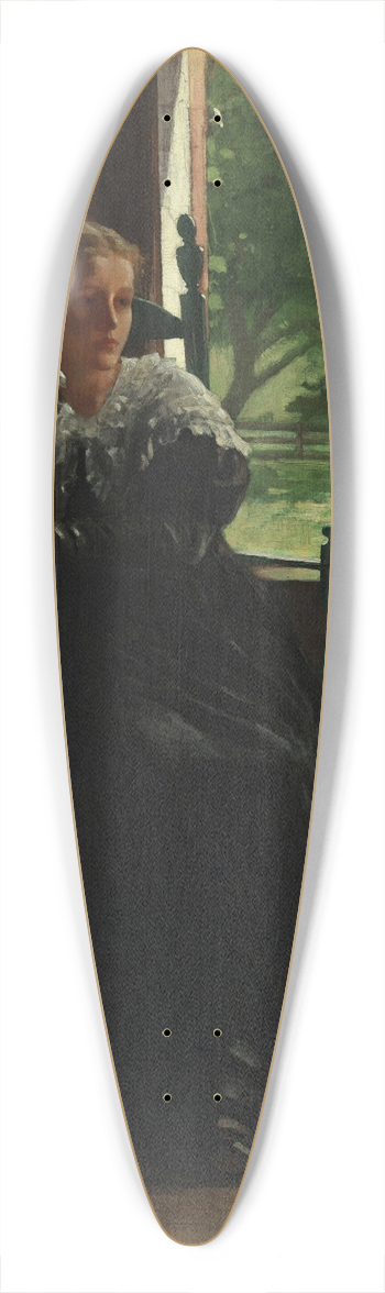 Winslow Homer - At the Window 39.3 inch art pintail longboard deck