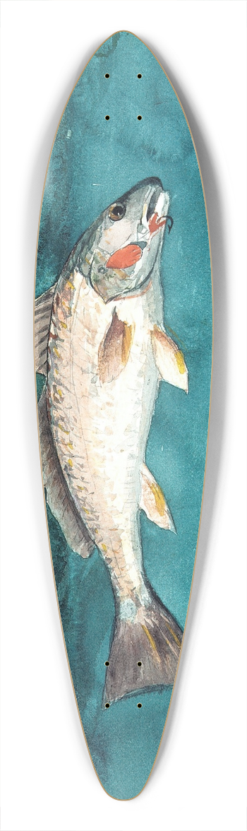 Winslow Homer - Channel Bass 39.3 inch art pintail longboard deck