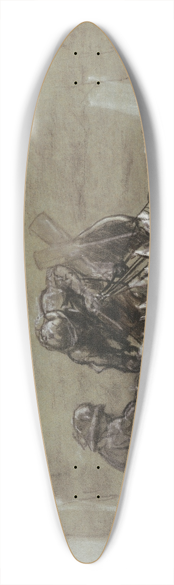 Winslow Homer - Study for The Herring Net 39.3 inch art pintail longboard deck