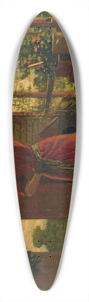 Winslow Homer - The Dinner Horn 39.3 inch art pintail longboard deck