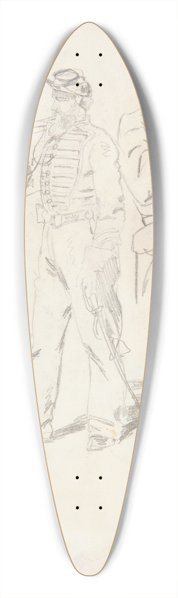 Winslow Homer - Two Studies of a Bugler 39.3 inch art pintail longboard deck
