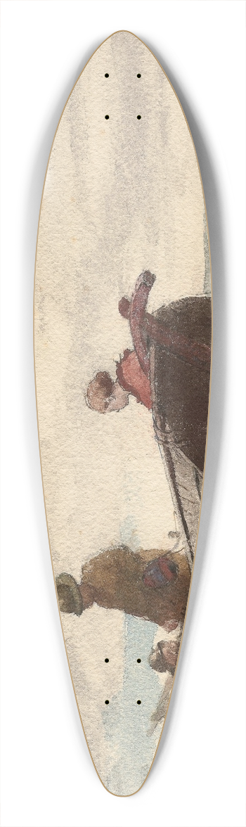 Winslow Homer - Tynemouth Priory, England 39.3 inch art pintail longboard deck
