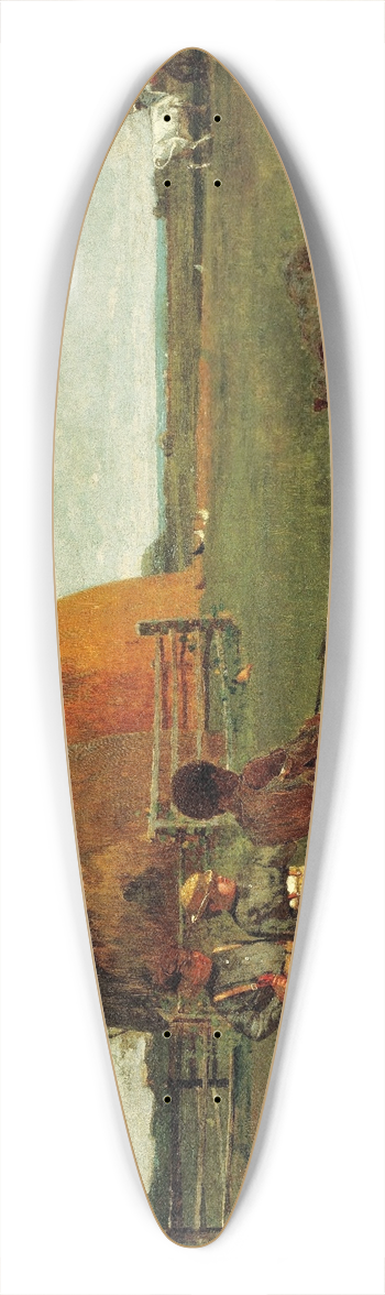 Winslow Homer - Weaning the Calf 39.3 inch art pintail longboard deck