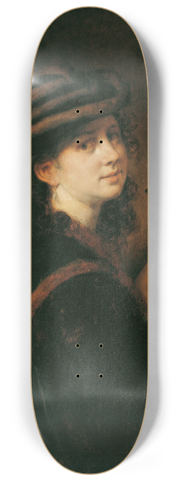 Hans Canon - Mdchen mit Stereoskop 8.25 inch art skate deck