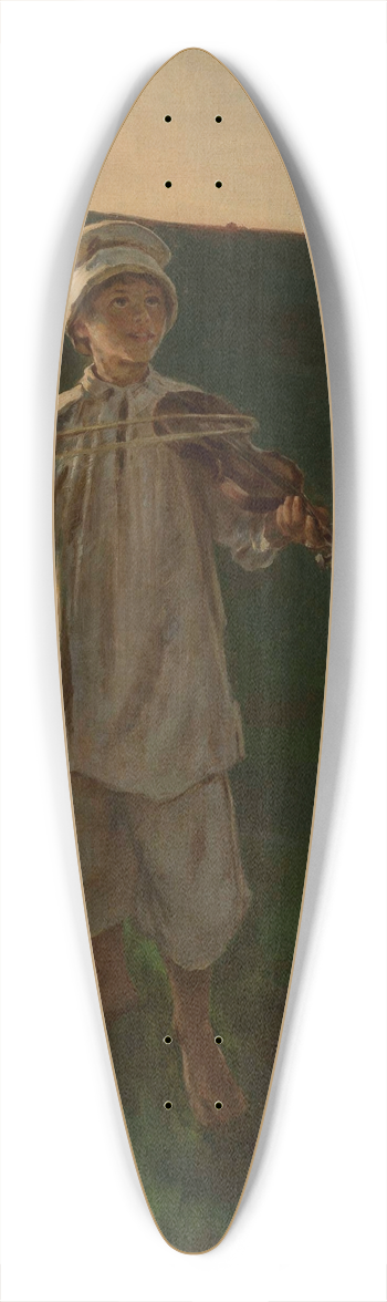 Witold Pruszkowski - Shepherd boy playing the fiddle 39.3 inch art pintail longboard deck