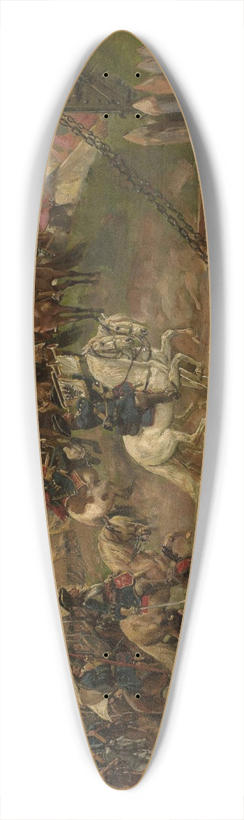 Wojciech Kossak - Parade of the Austrian troops before King Jan Sobieski 39.3 inch art pintail longboard deck